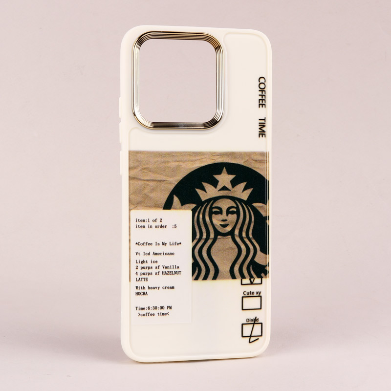 قاب طرحدار Starbucks دور لنز فلزی Xiaomi Redmi 10C