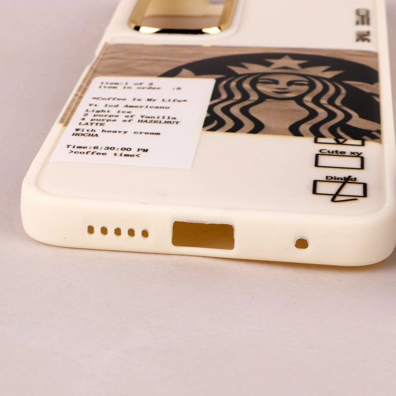 قاب طرحدار Starbucks دور لنز فلزی Xiaomi Redmi Note 11 / 11s