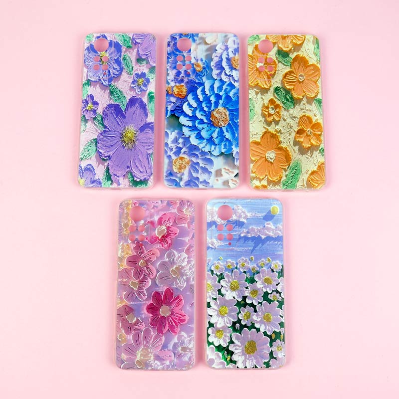قاب ژله ای طرحدار گل برجسته محافظ لنزدار Xiaomi Redmi Note 11 / 11s