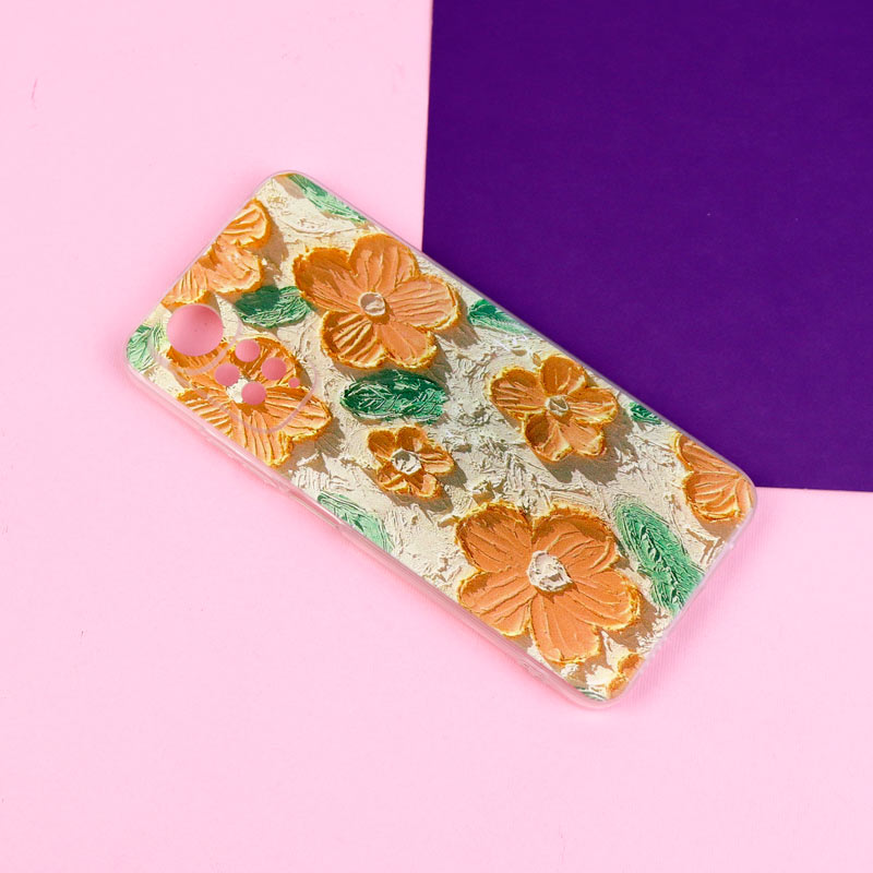 قاب ژله ای طرحدار گل برجسته محافظ لنزدار Xiaomi Redmi Note 11 / 11s