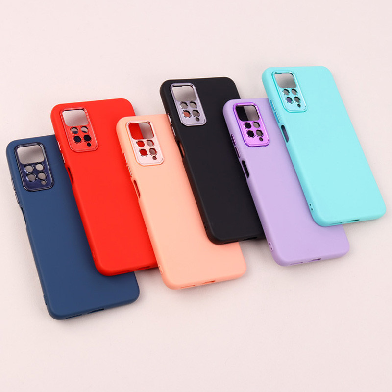 قاب طرح سیلیکونی محافظ لنزدار براق Xiaomi Redmi Note 11 Pro 5G
