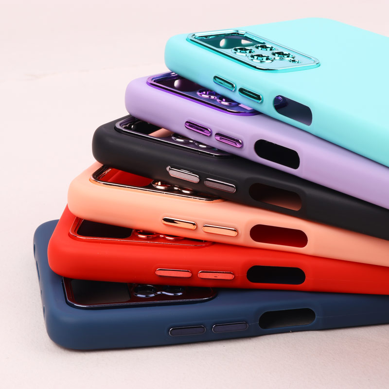 قاب طرح سیلیکونی محافظ لنزدار براق Xiaomi Redmi Note 11 Pro 5G