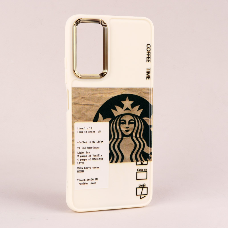 قاب طرحدار Starbucks دور لنز فلزی Xiaomi Redmi Note 11 Pro