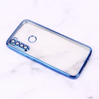 قاب ساده شفاف دور رنگی محافظ لنزدار Xiaomi Redmi Note 8 سرمه ای