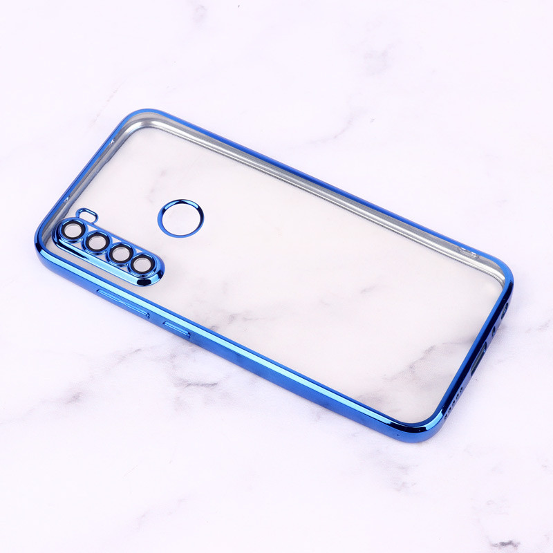 قاب ساده شفاف دور رنگی محافظ لنزدار Xiaomi Redmi Note 8 سرمه ای