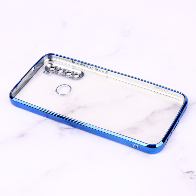 قاب ساده شفاف دور رنگی محافظ لنزدار Xiaomi Redmi Note 8 سرمه ای