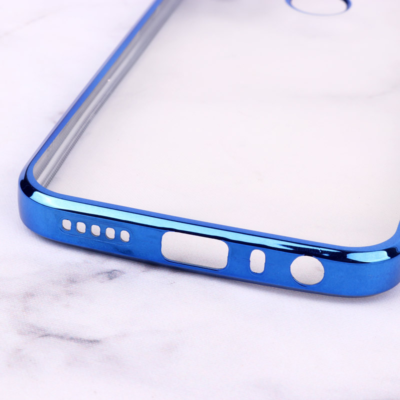 قاب ساده شفاف دور رنگی محافظ لنزدار Xiaomi Redmi Note 8 سرمه ای
