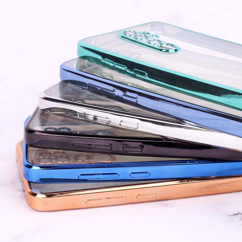 قاب ساده شفاف دور رنگی محافظ لنزدار Xiaomi Redmi Note 8 Pro