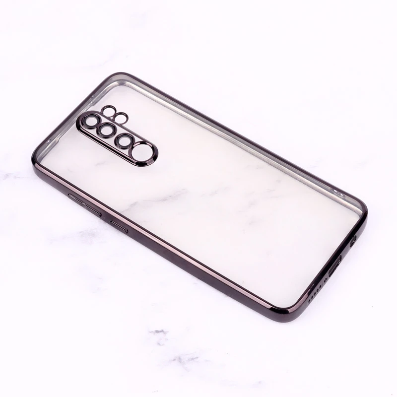 قاب ساده شفاف دور رنگی محافظ لنزدار Xiaomi Redmi Note 8 Pro