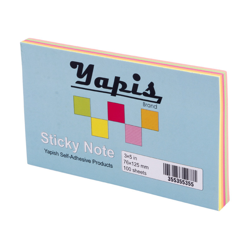 کاغذ یادداشت چسب دار Yapis 12.5*7.6cm بسته 100 برگی