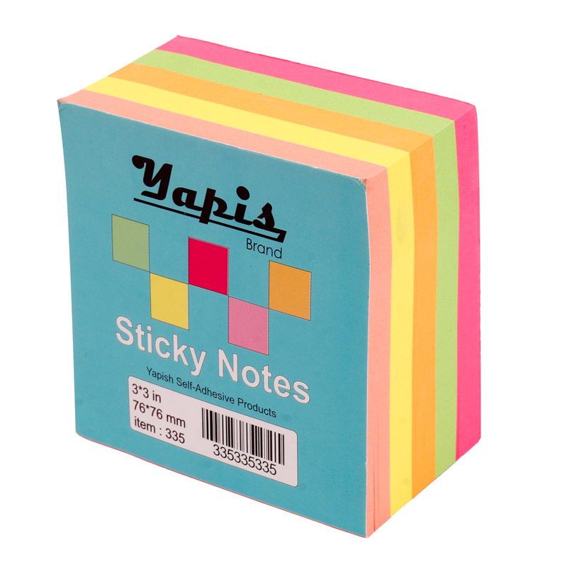 کاغذ یادداشت چسب دار Yapis 335 7.6*7.6cm بسته 400 برگی