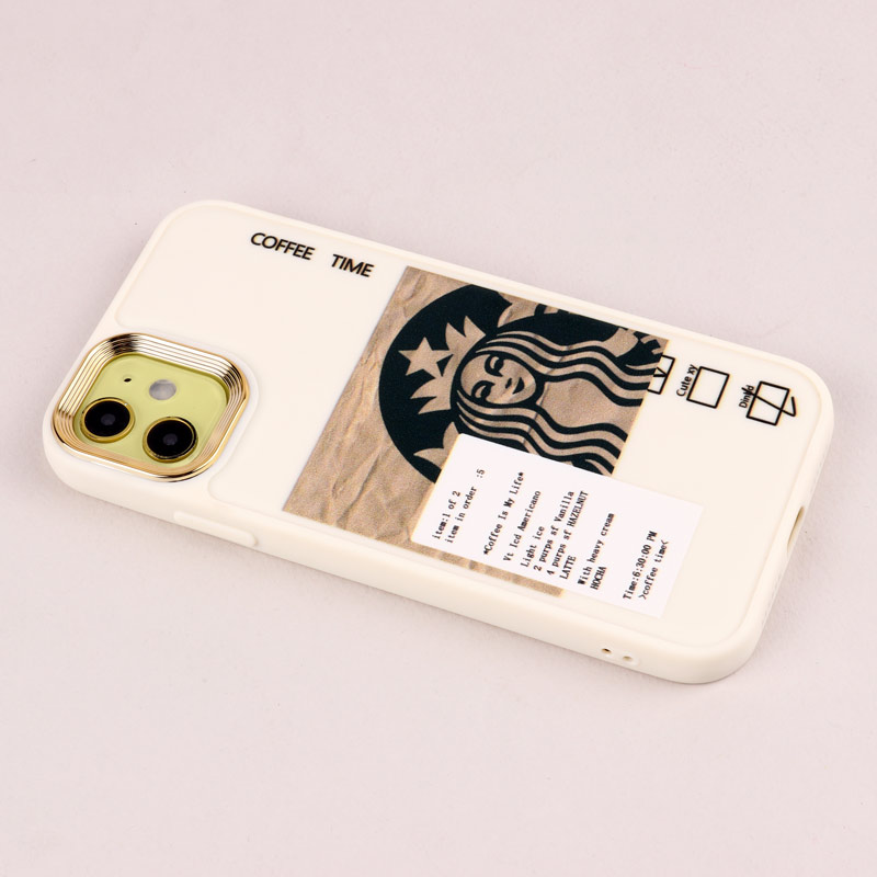 قاب طرحدار Starbucks دور لنز فلزی iPhone 11