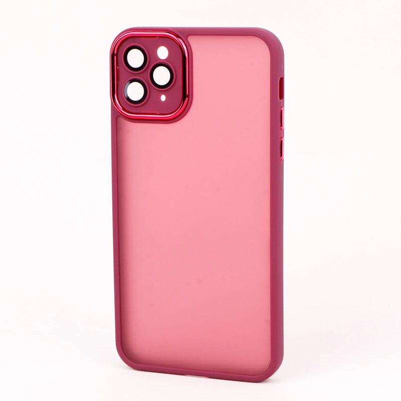 قاب PC آیفون iPhone 11 Pro Max متال ایرون پشت مات محافظ لنزدار