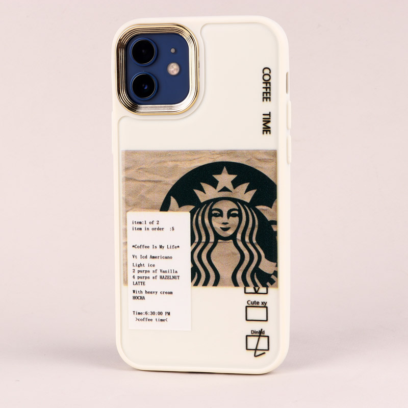 قاب طرحدار Starbucks دور لنز فلزی iPhone 12