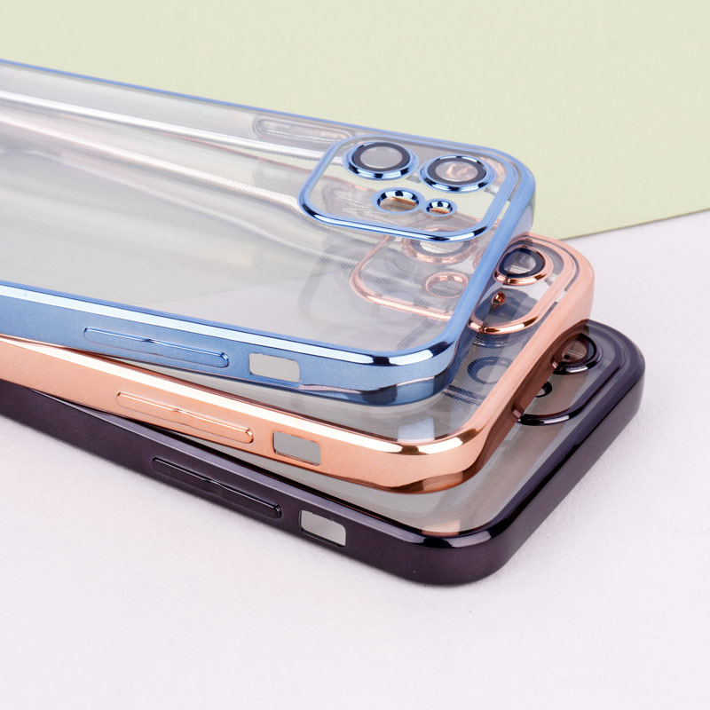 قاب ساده شفاف دور رنگی محافظ لنزدار iPhone 12