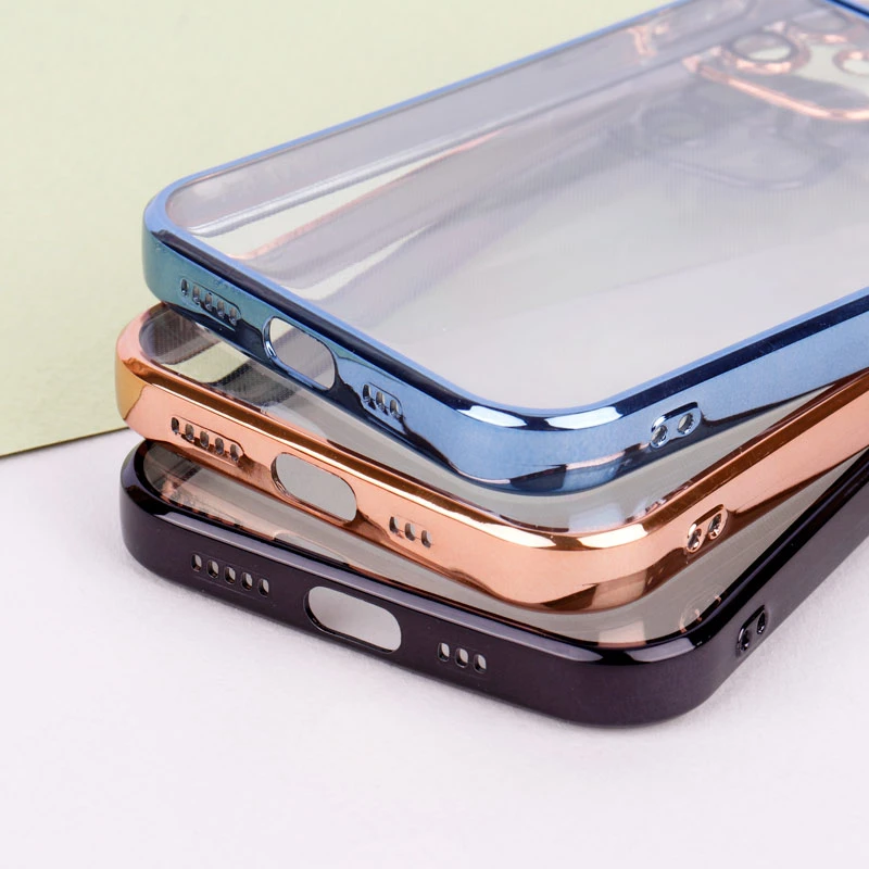 قاب ساده شفاف دور رنگی محافظ لنزدار iPhone 12