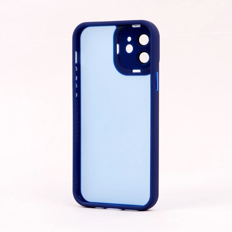 قاب PC آیفون iPhone 12 متال ایرون پشت مات محافظ لنزدار