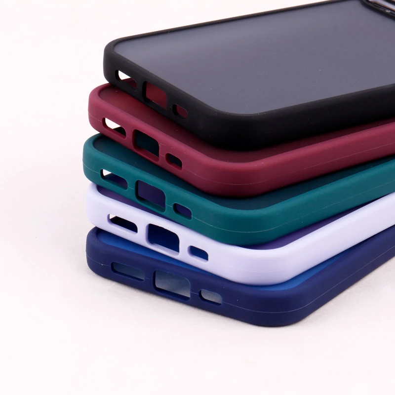 قاب PC آیفون iPhone 12 متال ایرون پشت مات محافظ لنزدار