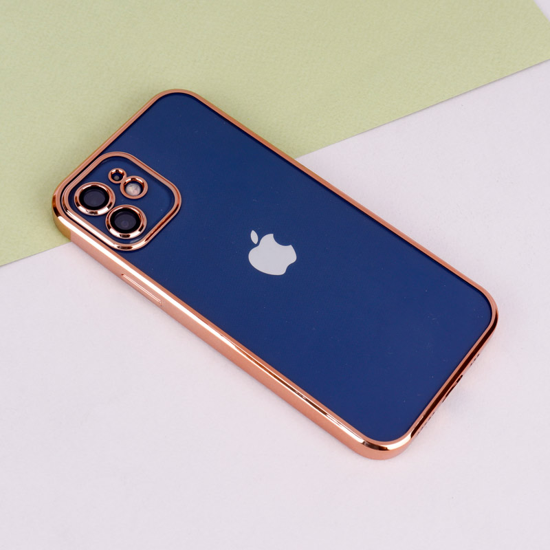 قاب ساده شفاف دور رنگی محافظ لنزدار iPhone 12