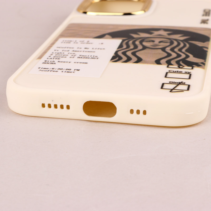 قاب طرحدار Starbucks دور لنز فلزی iPhone 12