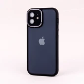 قاب PC آیفون iPhone 12 متال ایرون پشت مات محافظ لنزدار
