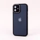 قاب PC آیفون iPhone 12 متال ایرون پشت مات محافظ لنزدار
