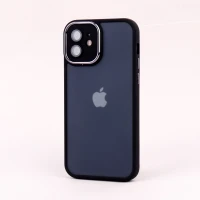 قاب PC آیفون iPhone 12 متال ایرون پشت مات محافظ لنزدار