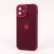 قاب PC آیفون iPhone 12 متال ایرون پشت مات محافظ لنزدار