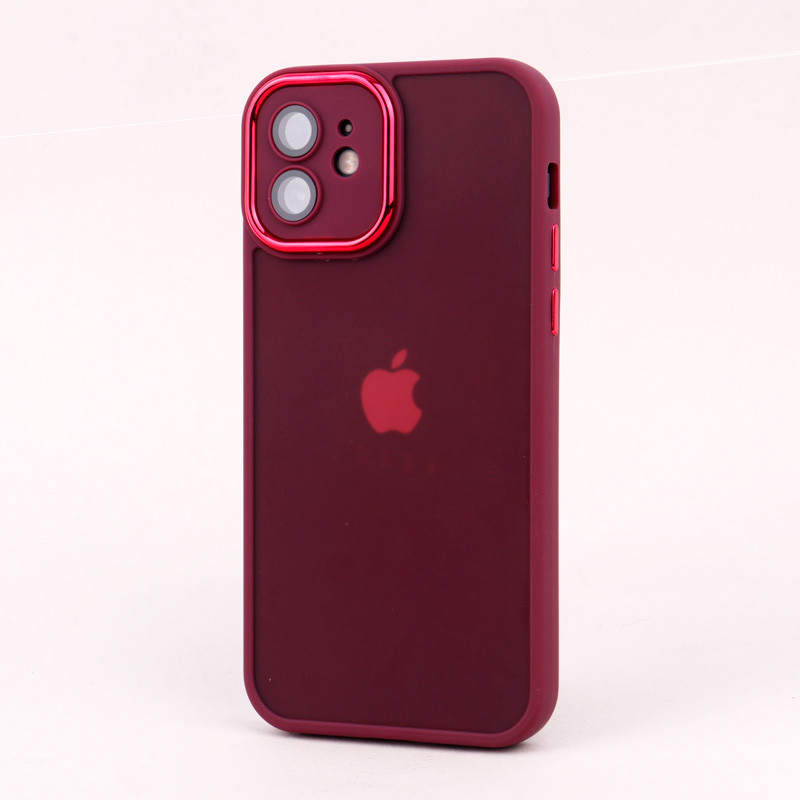 قاب PC متال ایرون مات محافظ لنزدار iPhone 12