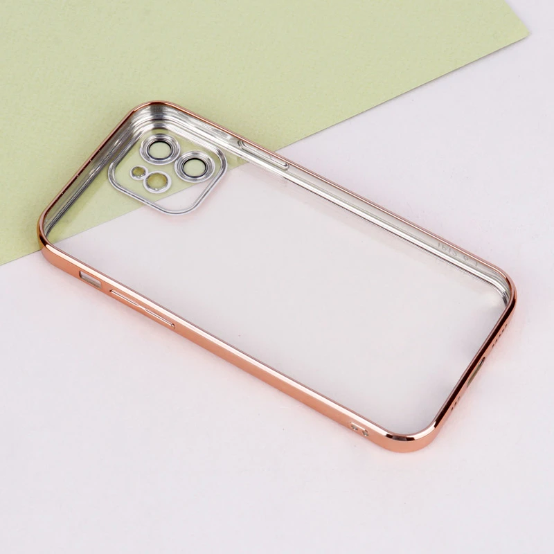 قاب ساده شفاف دور رنگی محافظ لنزدار iPhone 12