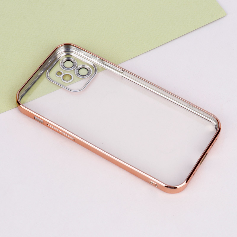قاب ساده شفاف دور رنگی محافظ لنزدار iPhone 12