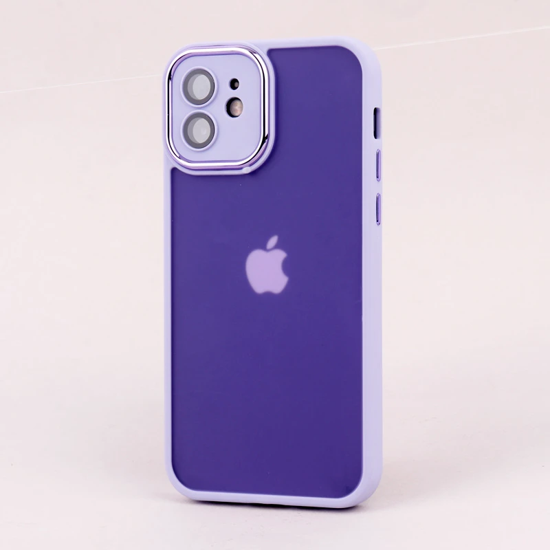 قاب PC آیفون iPhone 12 متال ایرون پشت مات محافظ لنزدار