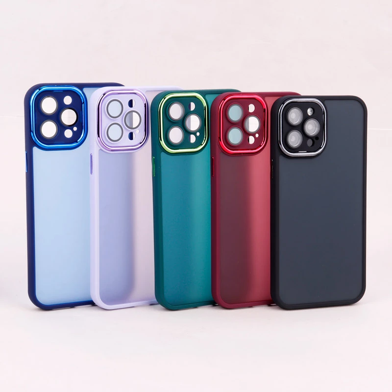 قاب PC آیفون iPhone 12 Pro Max متال ایرون پشت مات محافظ لنزدار