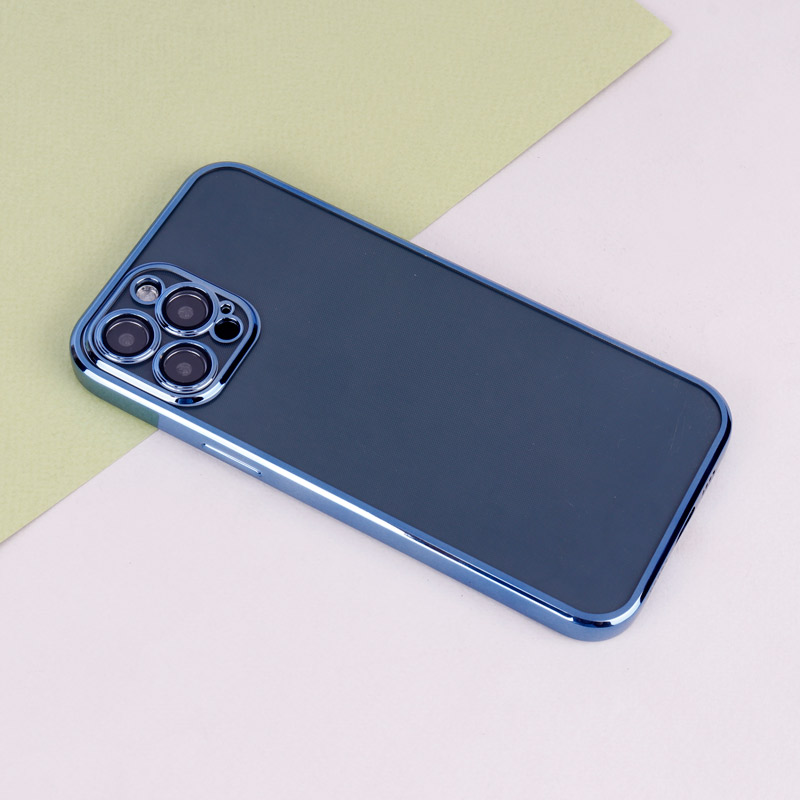 قاب ساده شفاف دور رنگی محافظ لنزدار iPhone 12 Pro Max
