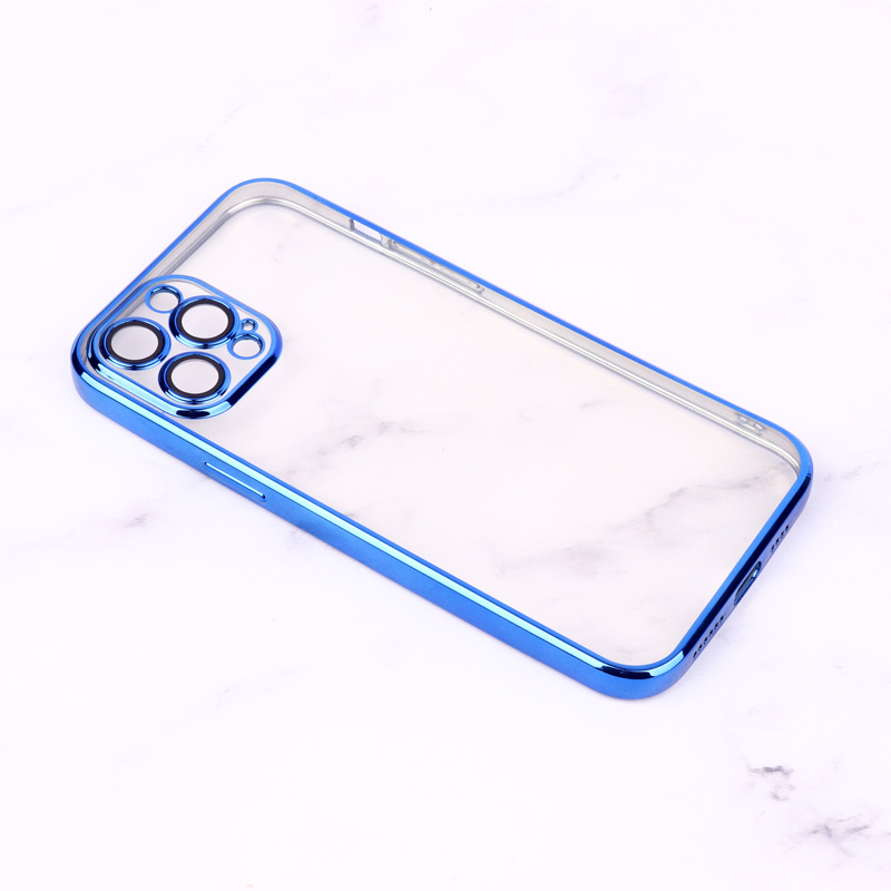 قاب ساده شفاف دور رنگی محافظ لنزدار iPhone 12 Pro Max