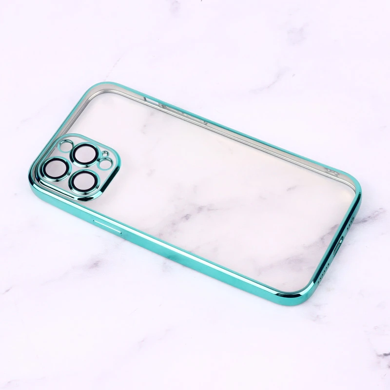 قاب ساده شفاف دور رنگی محافظ لنزدار iPhone 12 Pro Max