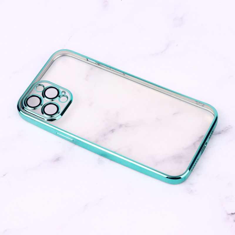 قاب ساده شفاف دور رنگی محافظ لنزدار iPhone 12 Pro Max