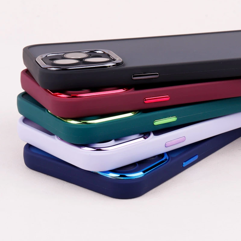 قاب PC آیفون iPhone 12 Pro Max متال ایرون پشت مات محافظ لنزدار