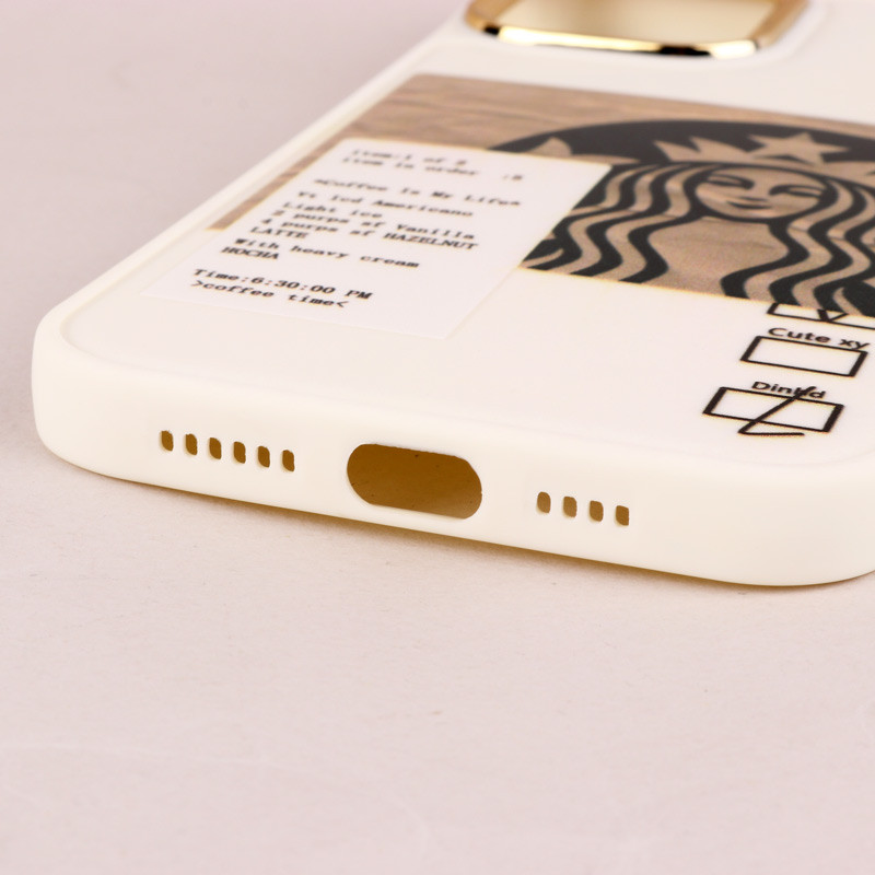 قاب طرحدار Starbucks دور لنز فلزی iPhone 12 Pro Max