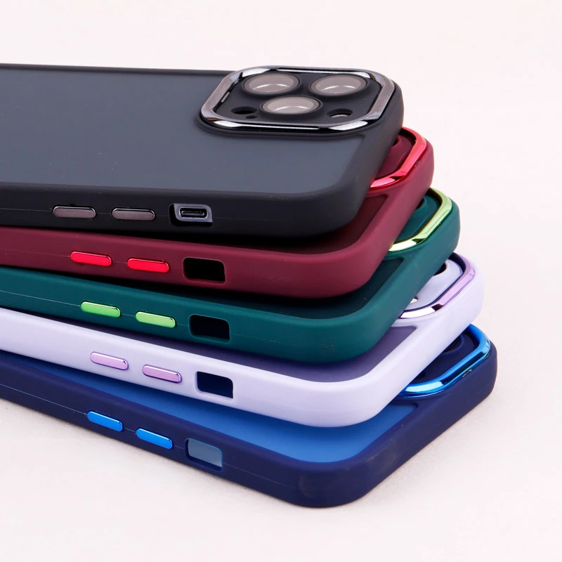 قاب PC آیفون iPhone 12 Pro Max متال ایرون پشت مات محافظ لنزدار