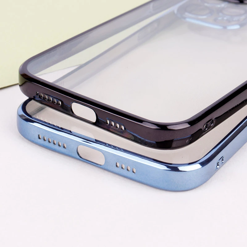 قاب ساده شفاف دور رنگی محافظ لنزدار iPhone 12 Pro Max