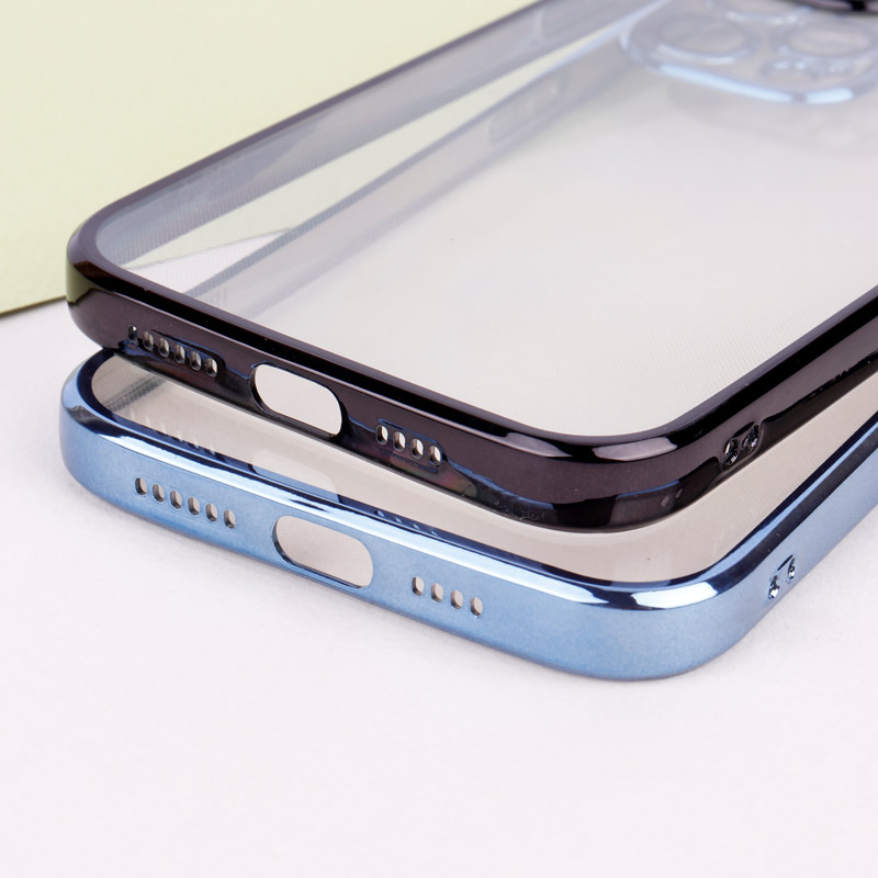 قاب ساده شفاف دور رنگی محافظ لنزدار iPhone 12 Pro Max
