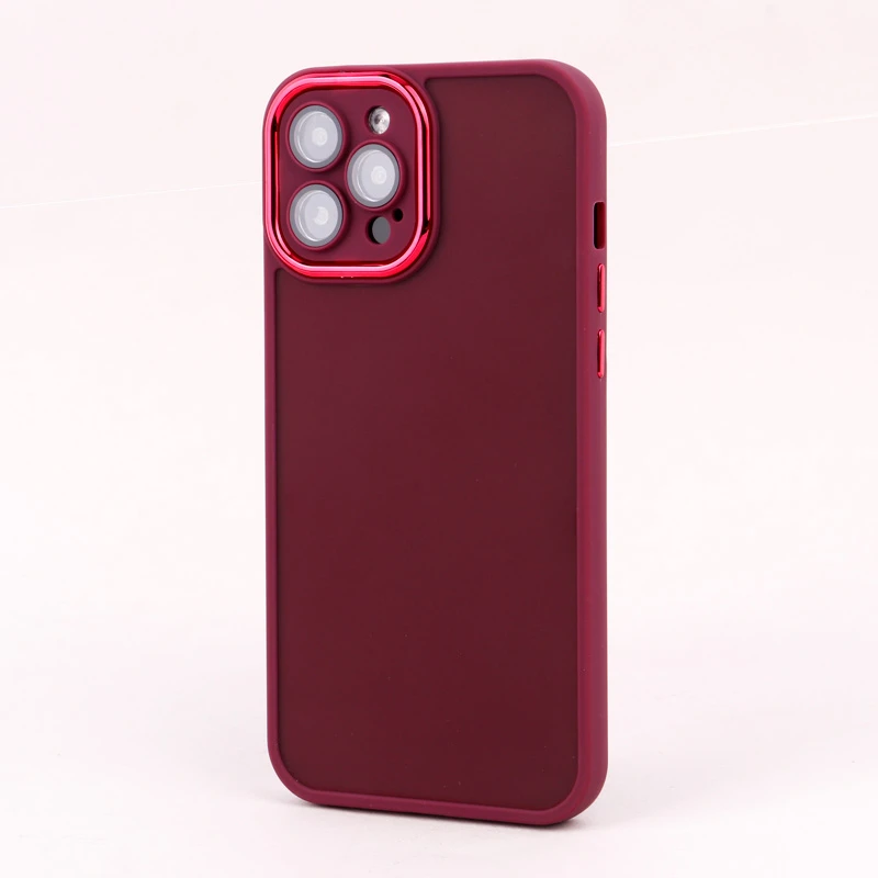 قاب PC آیفون iPhone 12 Pro Max متال ایرون پشت مات محافظ لنزدار