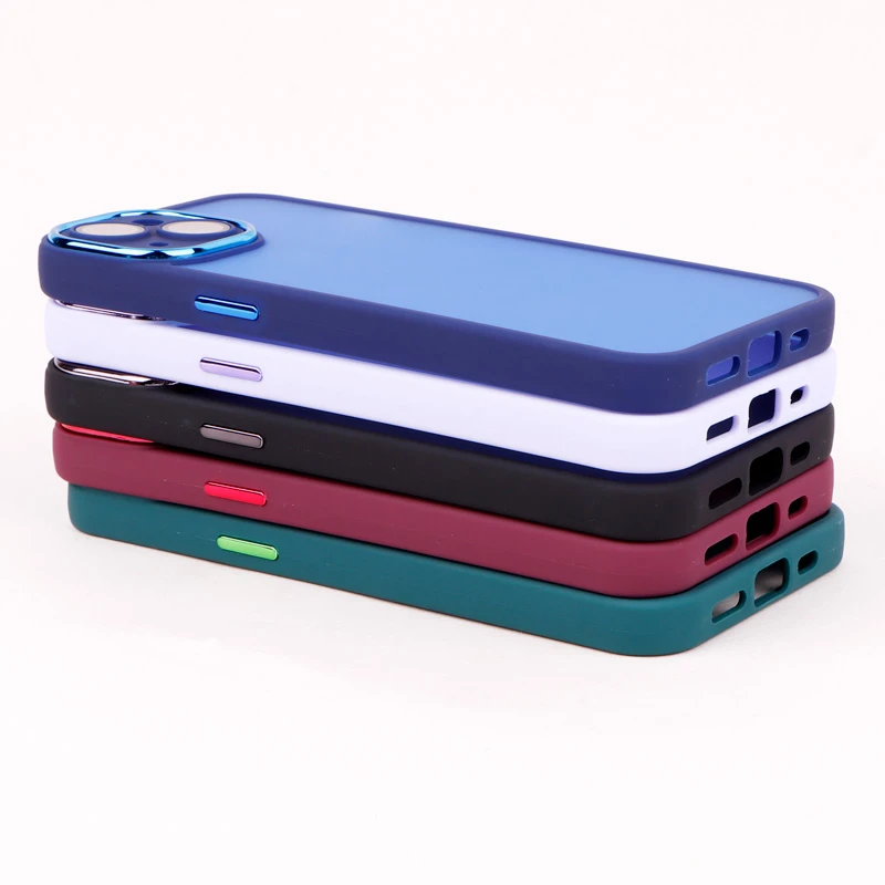 قاب PC آیفون iPhone 13 متال ایرون پشت مات محافظ لنزدار