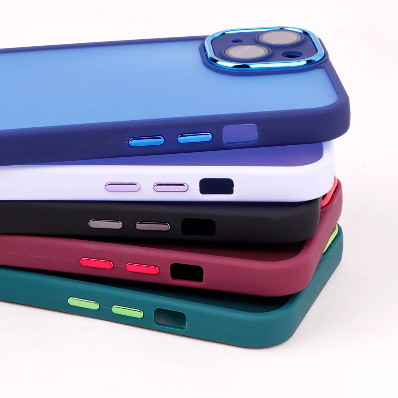 قاب PC آیفون iPhone 13 متال ایرون پشت مات محافظ لنزدار