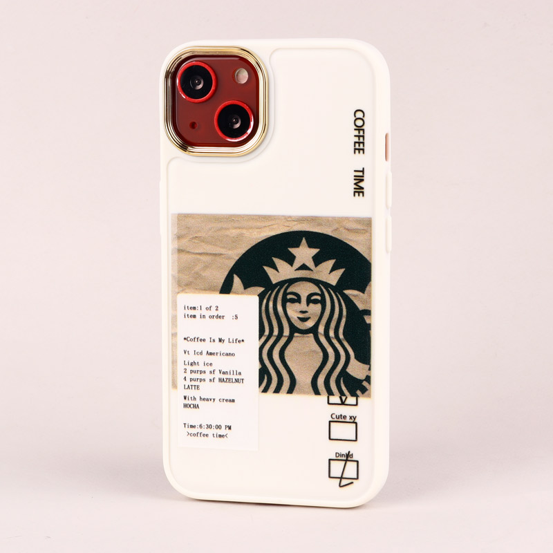 قاب طرحدار Starbucks دور لنز فلزی iPhone 13