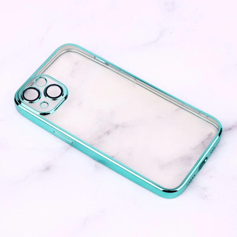 قاب ساده شفاف دور رنگی محافظ لنزدار iPhone 13