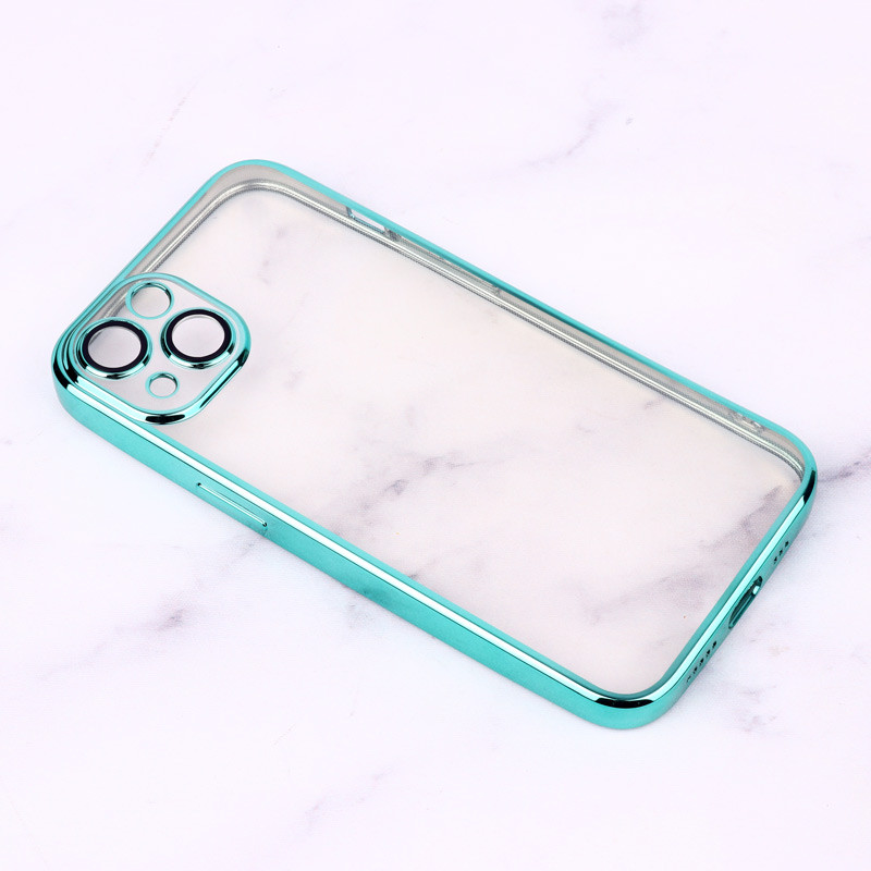 قاب ساده شفاف دور رنگی محافظ لنزدار iPhone 13