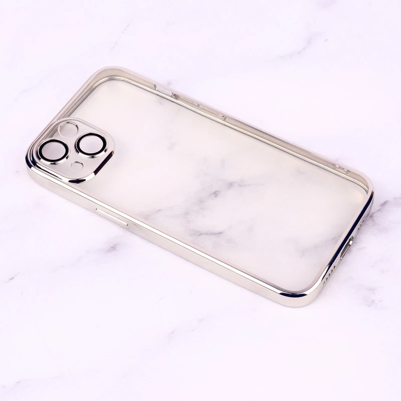 قاب ساده شفاف دور رنگی محافظ لنزدار iPhone 13