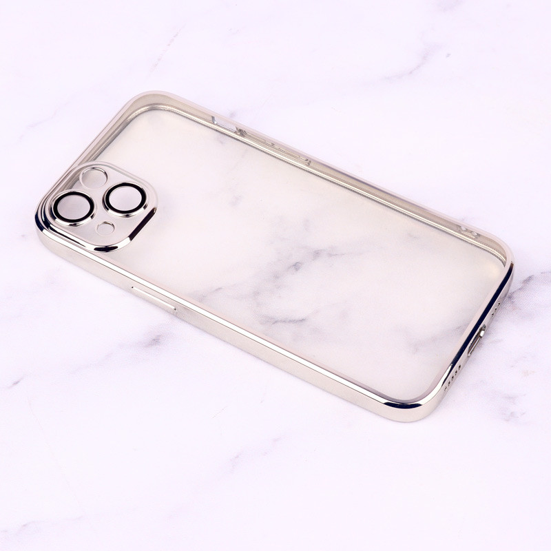 قاب ساده شفاف دور رنگی محافظ لنزدار iPhone 13
